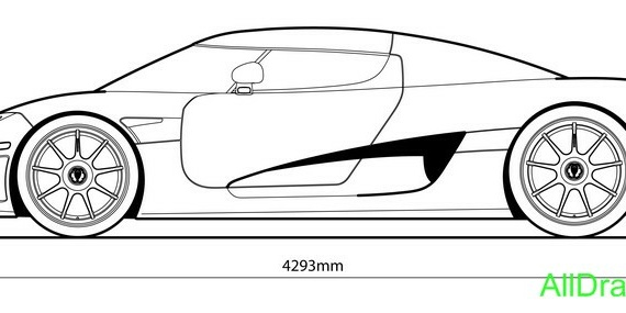 Koenigsegg CCX (Кенигсегг CCX) - чертежи (рисунки) автомобиля